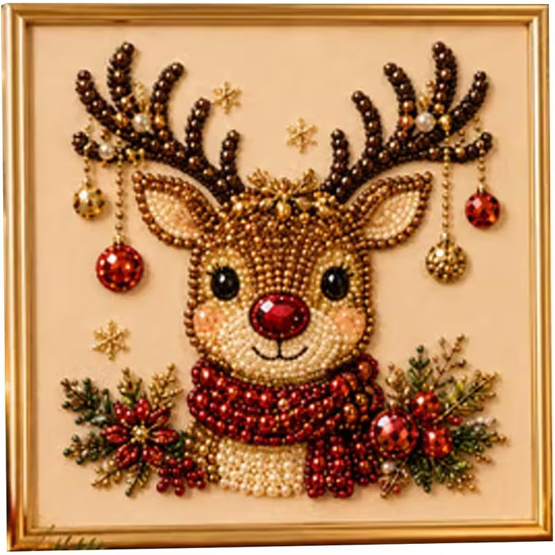 Cozy Christmas Pearl Art Kit™ – DIY Santa Craft for Beginners